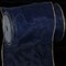 The Ribbon People Sheer Royal Blue and Gold Edge Wired Craft Ribbon 6" x 27 Yards